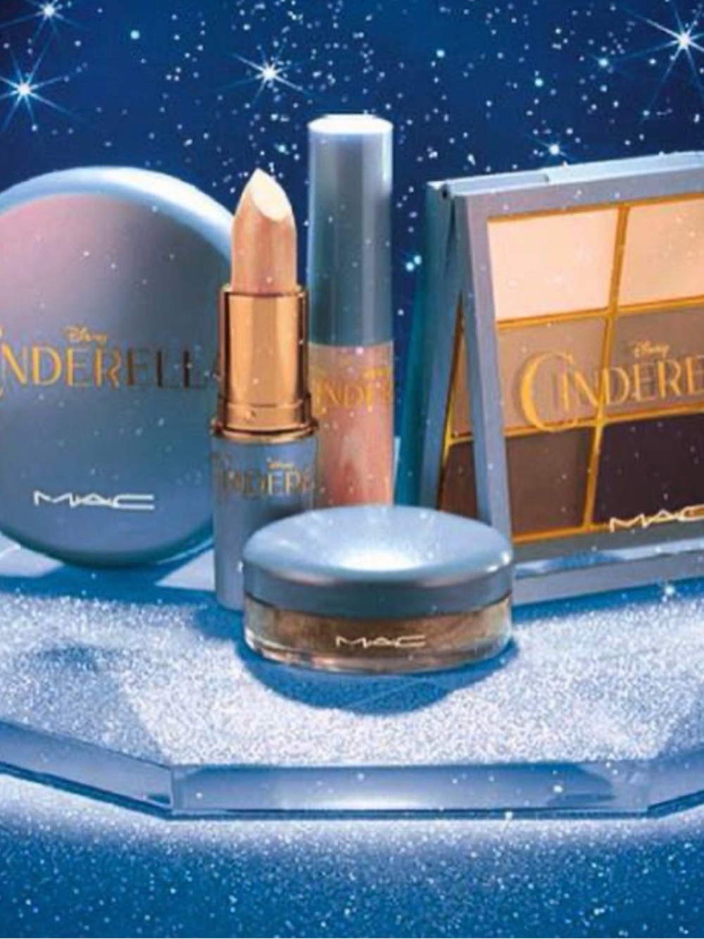 RARE - New MAC x Disney Cinderella Lipstick - Powder Blue & Gold